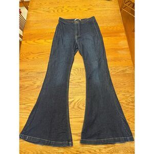 KanCan High Waist Super Flare Dark Wash Jeans Size 29